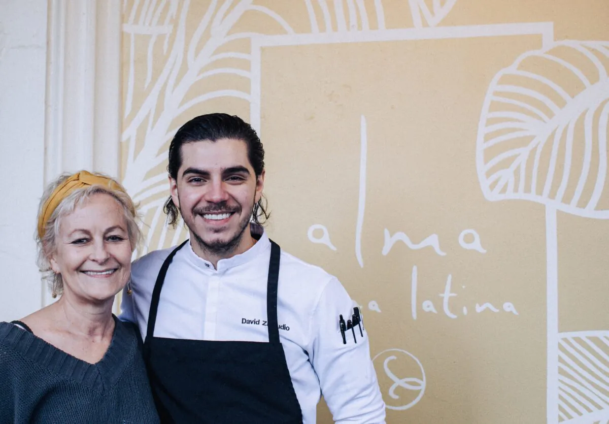 Irena Stein (L), founder and co-owner of Alma Cocina Latina in Baltimore, with co-owner and executive chef David Zamudio, a fellow Venezuelan she helped immigrate to the United States. (Courtesy of Alma Cocina Latina)