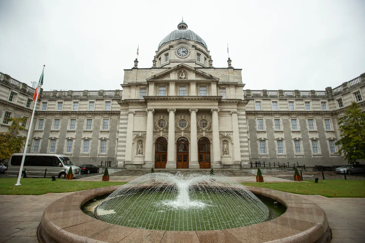 Illustration picture shows The Irish government buildings in Dublin, on Sept. 12, 2022. (James Arthur Gekiere/Belga Mag/AFP via Getty Images)