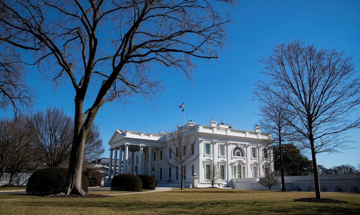 The exterior of the White House on Feb. 6, 2022. (Al Drago/Reuters)