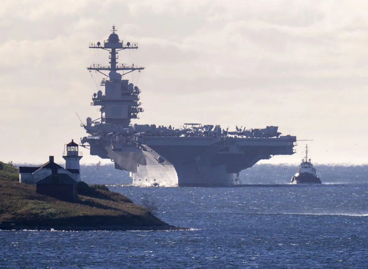 The USS Gerald R. Ford, the Navy's newest carrier launched in 2017--the first new carrier in more than 40 years--is to be followed by three similar Ford Class carriers, the USS John F. Kennedy, USS Enterprise, and USS Doris Miller. (The Canadian Press/Andrew Vaughan)
