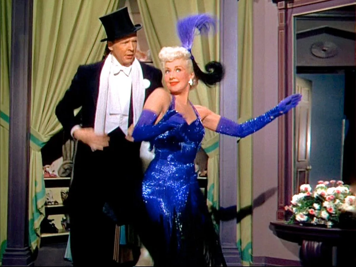 Jack and Kitty Moran (Dan Dailey and Betty Grable) are radio stars, in an uplifting family film about the fall season in "My Blue Heaven." (20th Century Fox)