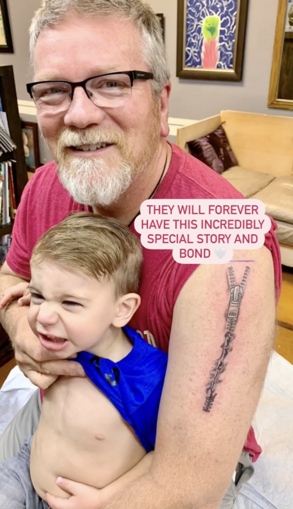 The Deepest Love': Devoted Grandpa Tattoos Grandson's Open Heart Surgery  Scar on His Arm