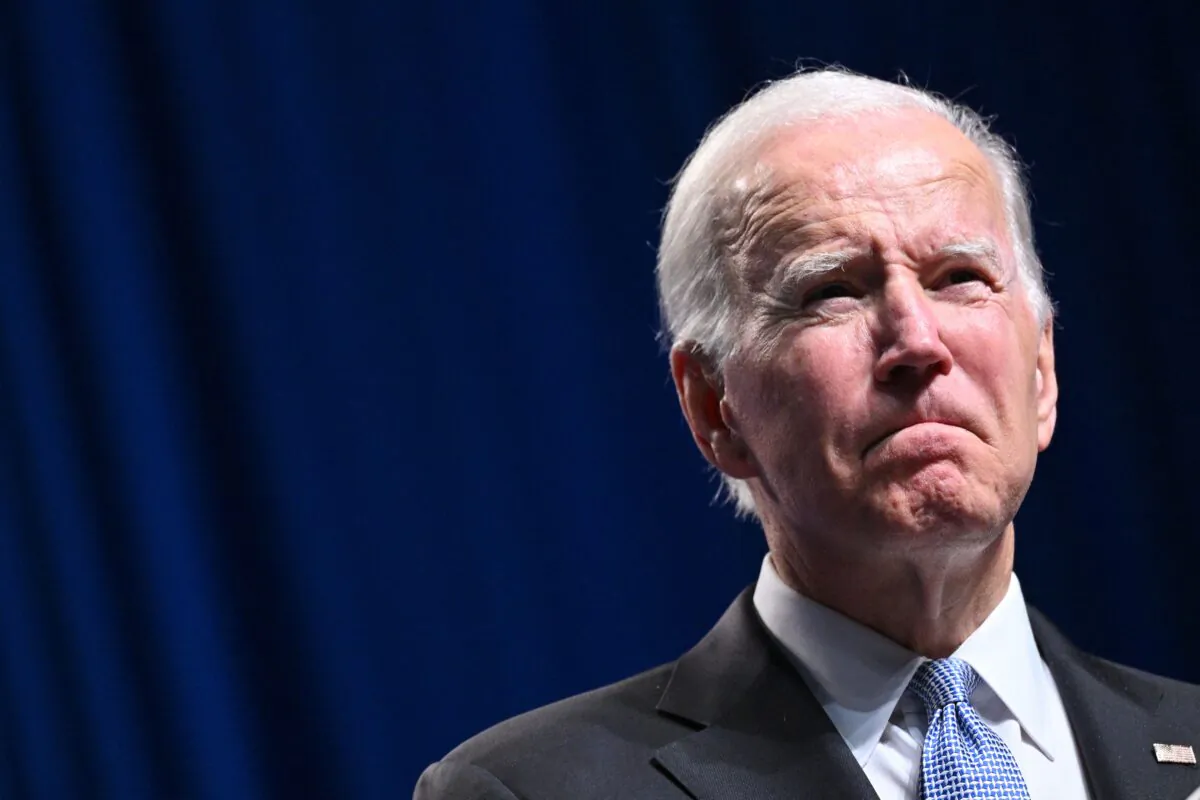 U.S. President Joe Biden speaks at a reception for the Pennsylvania Democratic Party in Philadelphia, Pa., on Oct. 28, 2022. (Mandel Ngan/AFP via Getty Images)