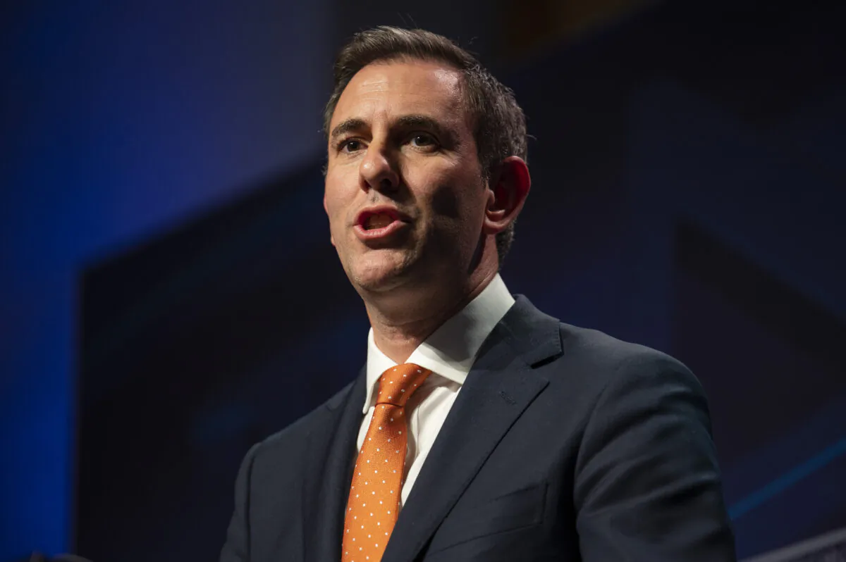 Australian Treasurer Jim Chalmers Delivers his Budget Address at Parliament House in Canberra, Australia, on Oct. 25, 2022. (Martin Ollman/Getty Images)