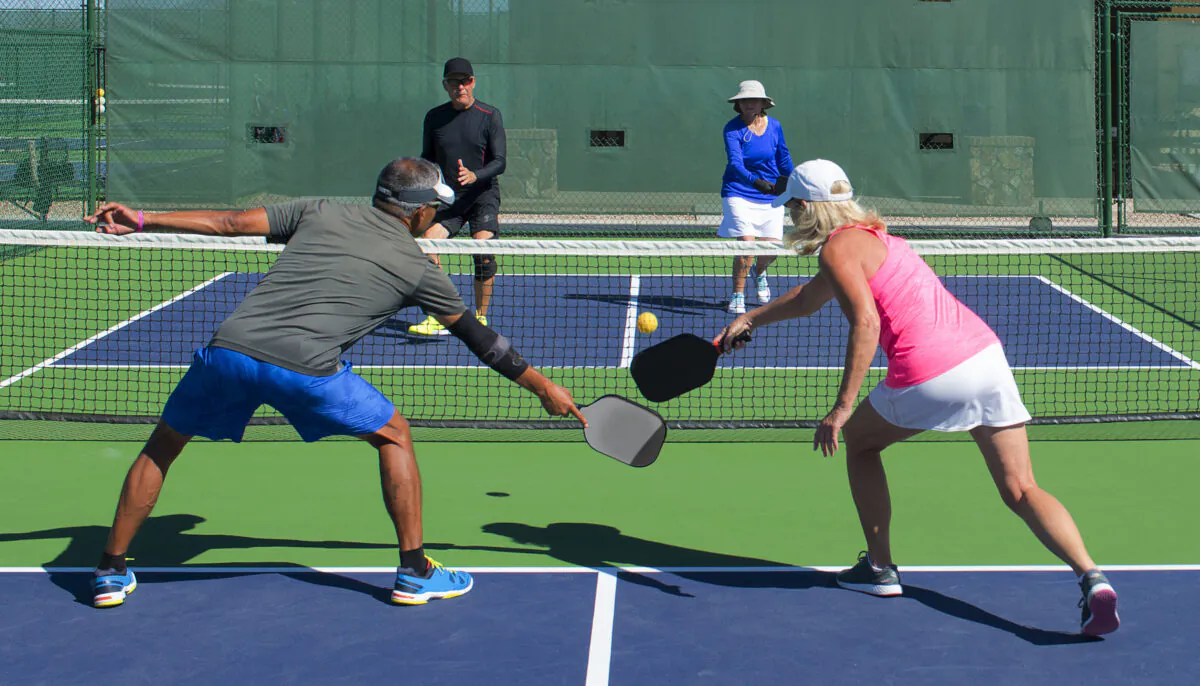 Pickleball is often described as a combination of badminton, ping pong, and tennis. (Courtesy of Robert Hills/Dreamstime/TNS)
