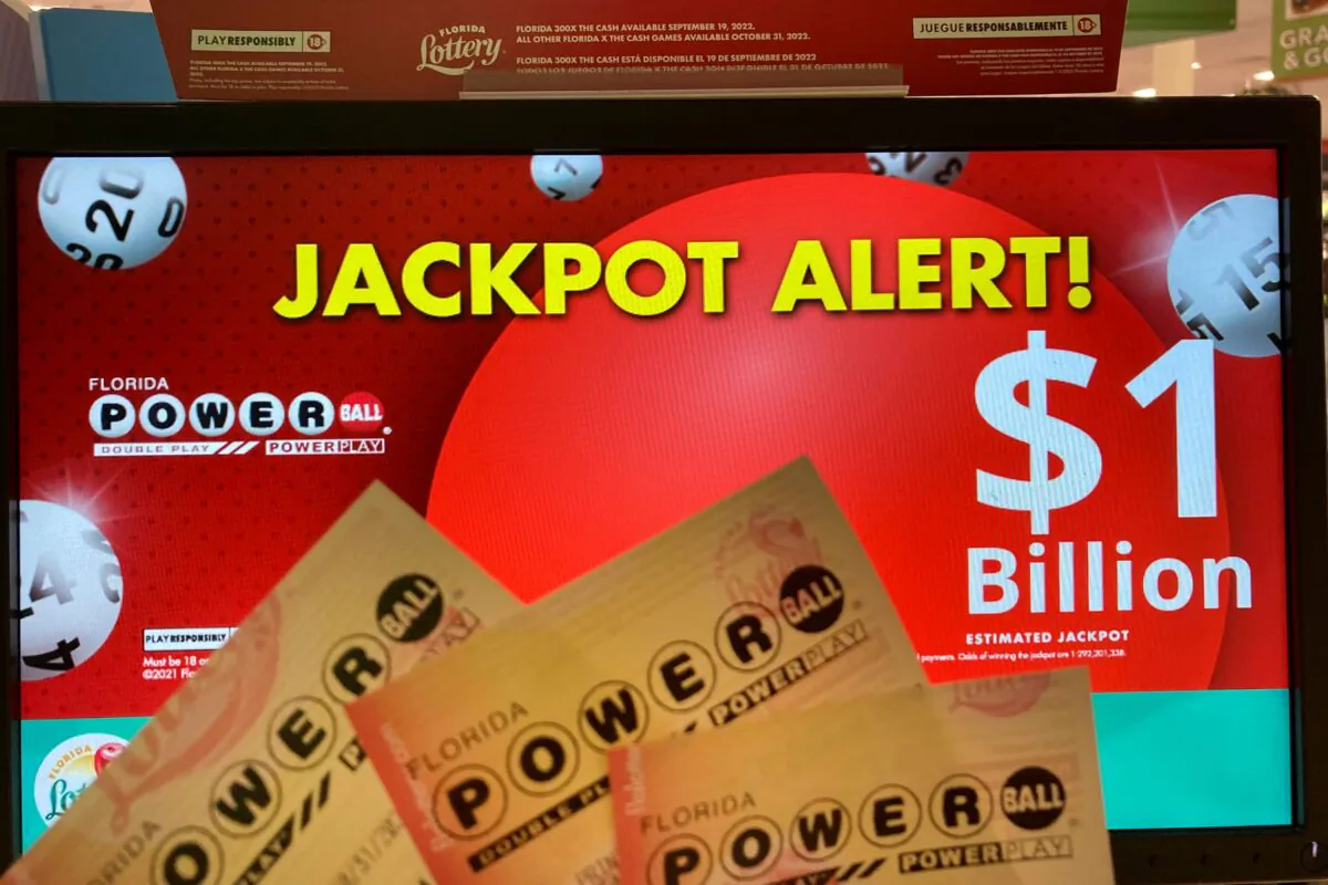 Powerball lottery tickets are shown, in Surfside, Fla., on Oct. 31, 2022. (Wilfredo Lee/AP Photo)
