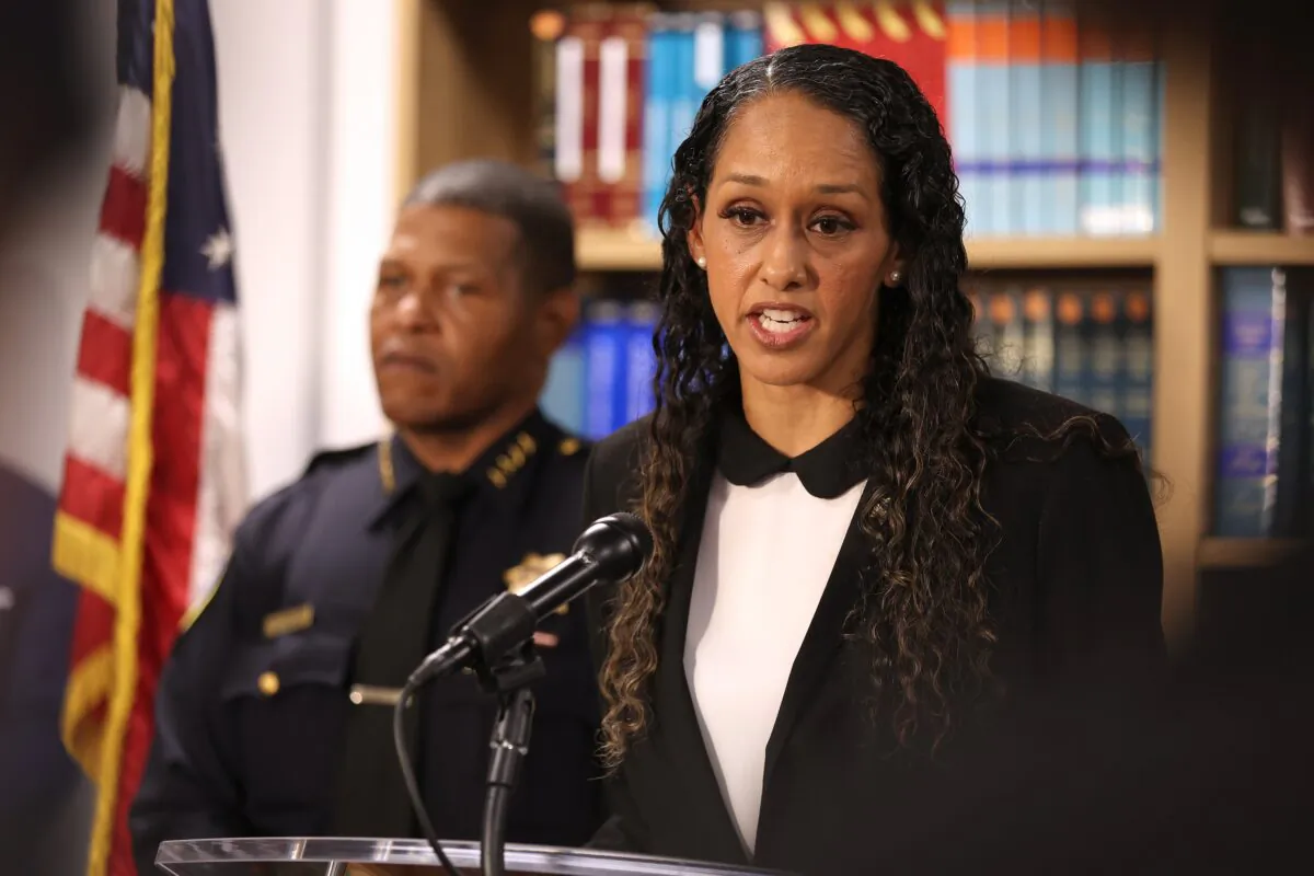 San Francisco District Attorney Brooke Jenkins announces charges against David DePape, who's accused of assaulting Paul Pelosi, in San Francisco on Oct. 31, 2022. (Justin Sullivan/Getty Images)