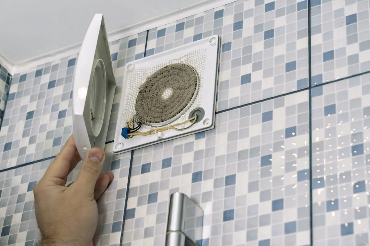 Grime buildup in bathroom exhaust fans makes them less efficient and a breeding ground for mold or mildew. (Dreamstime/TNS)