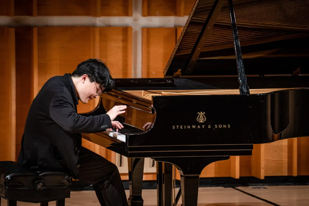 Aruth Masrangsan from Thailand performs during the finals of the 6th NTD International Piano Competition at the Kaufman Music Center in New York City on Nov. 1, 2022. (Samira Bouaou/The Epoch Times)
