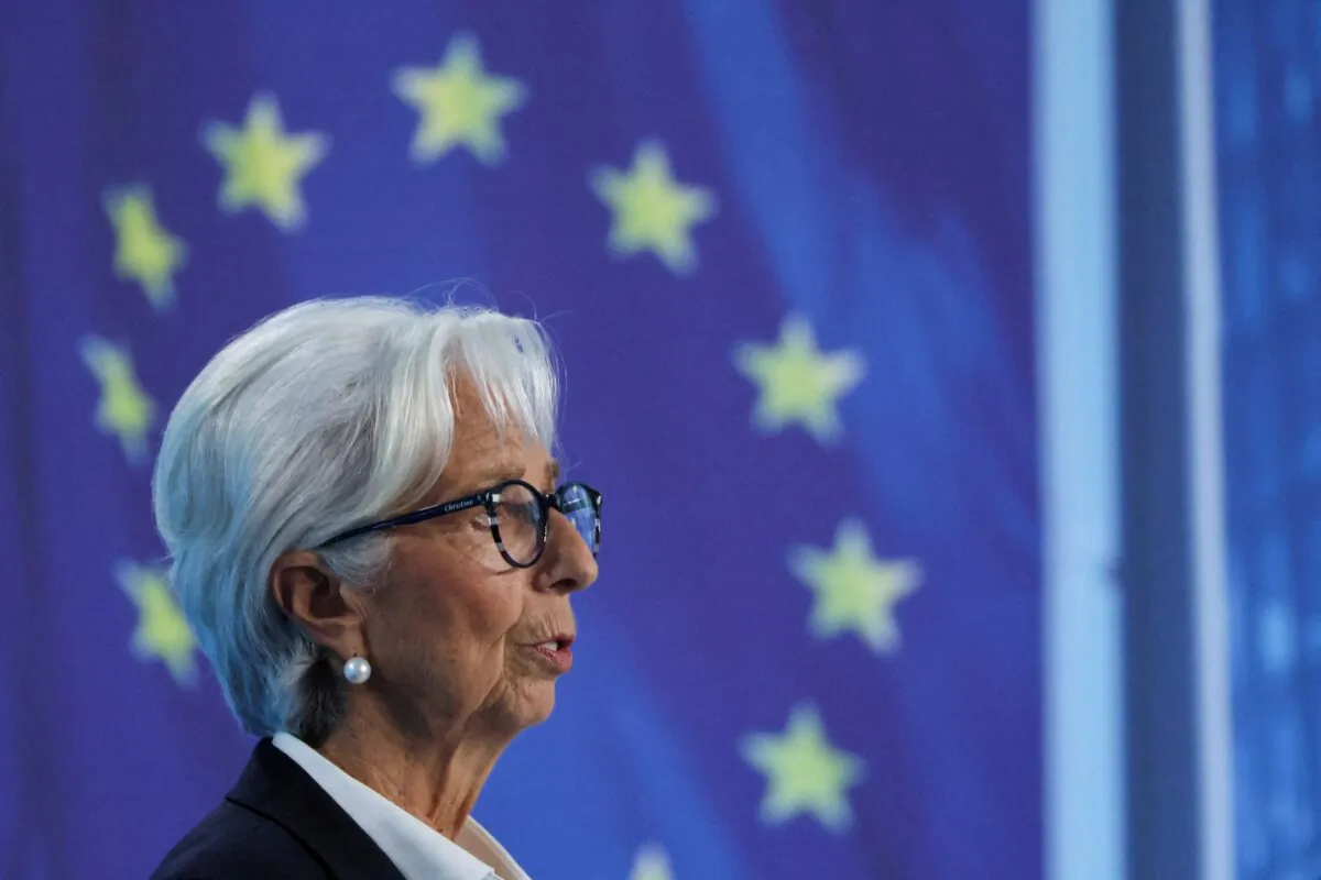 European Central Bank President Christine Lagarde speaks during a news conference following the ECB's monetary policy meeting in Frankfurt, Germany, on Oct. 27, 2022. (Wolfgang Rattay/Reuters)