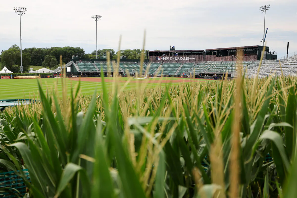 The Field of Dreams prior to the game between the Cincinnati Reds and the Chicago Cubs in Dyersville, Iowa, on Aug. 11, 2022. (Michael Reaves/Getty Images)