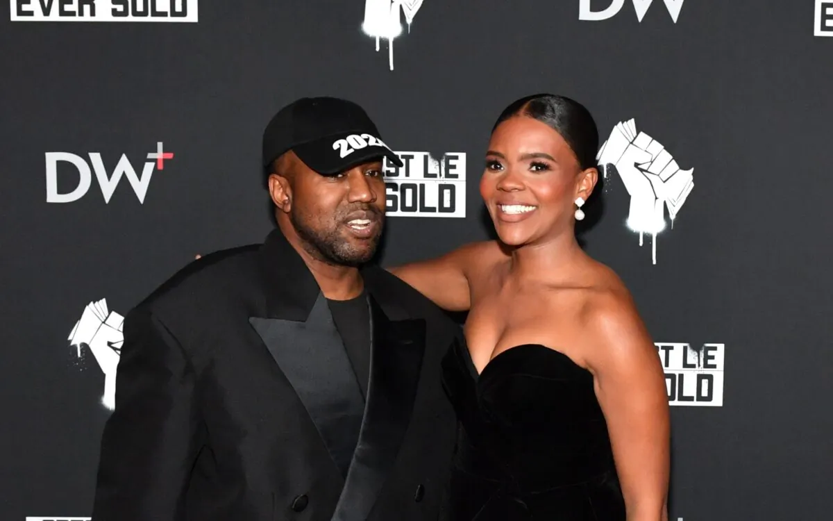 Kanye West and Candace Owens attend the "The Greatest Lie Ever Sold" Premiere Screening in Nashville, Tenn., on Oct. 12, 2022. (Jason Davis/Getty Images for DailyWire+)