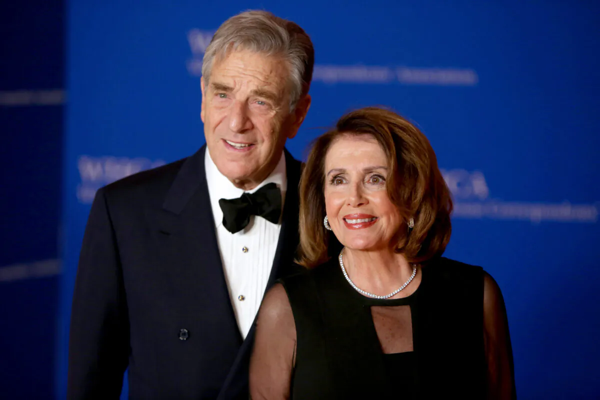 Paul Pelosi (L) and then House Minority Leader Nancy Pelosi (D-Calif.) attend the 2018 White House Correspondents' Dinner at the Washington Hilton, on April 28, 2018. (Tasos Katopodis/Getty Images)