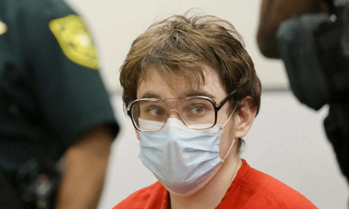 Marjory Stoneman Douglas High School shooter Nikolas Cruz sits at the defense table during a victim impact statement at his sentencing hearing at the Broward County Courthouse in Fort Lauderdale, Fla., on Nov. 2, 2022. (Amy Beth Bennett/South Florida Sun Sentinel via AP, Pool)