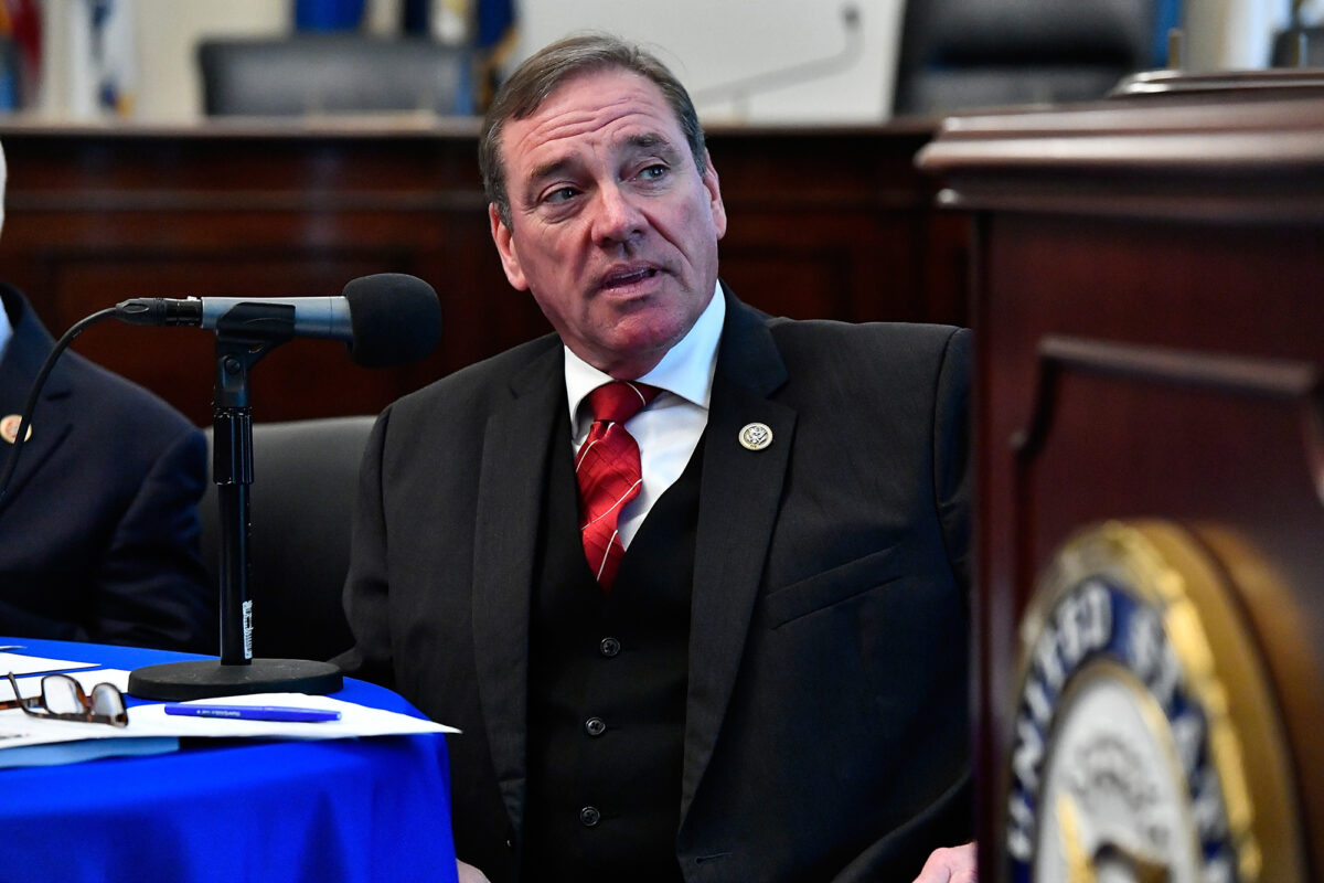 Florida Rep. Neal Dunn (R-Fla.), being interviewed after a May 2018 hearing in Washington, D.C.  (Larry French/Getty Images for SiriusXM)