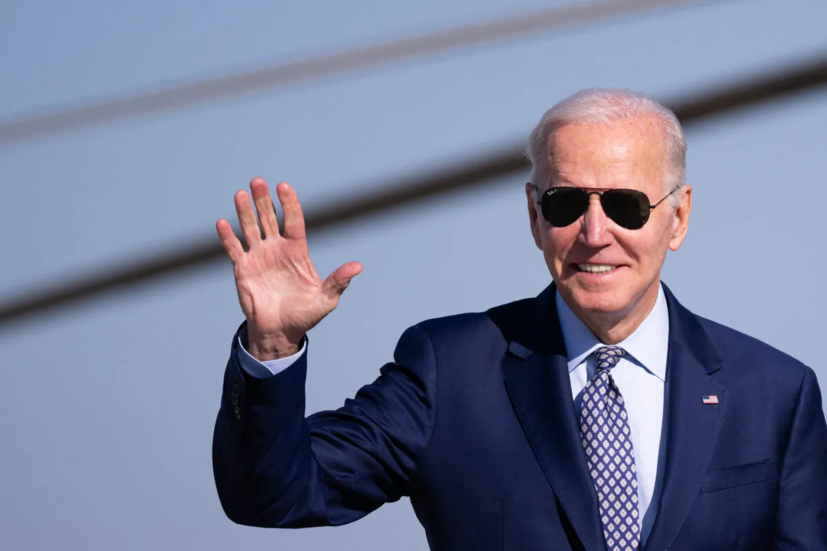 President Joe Biden walks to board Air Force One at Joint Base Andrews in Md. on Nov. 3, 2022. (Saul Loeb/AFP via Getty Images)