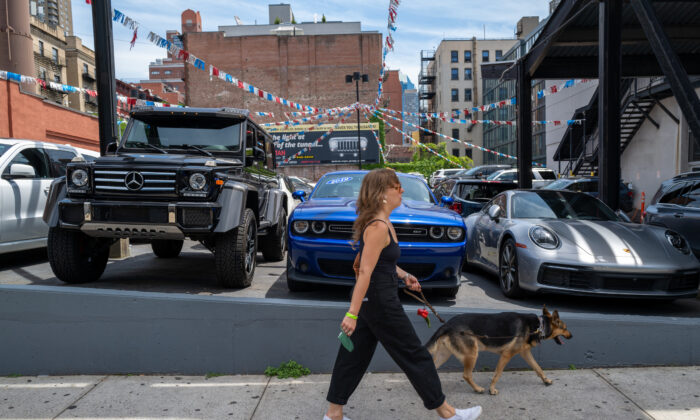 Used cars are displayed at a dealership on June 10, 2022 in New York City. (Spencer Platt/Getty Images)