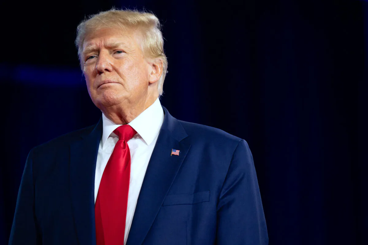 Former President Donald Trump speaks in Dallas, Texas, on Aug. 6, 2022. (Brandon Bell/Getty Images)