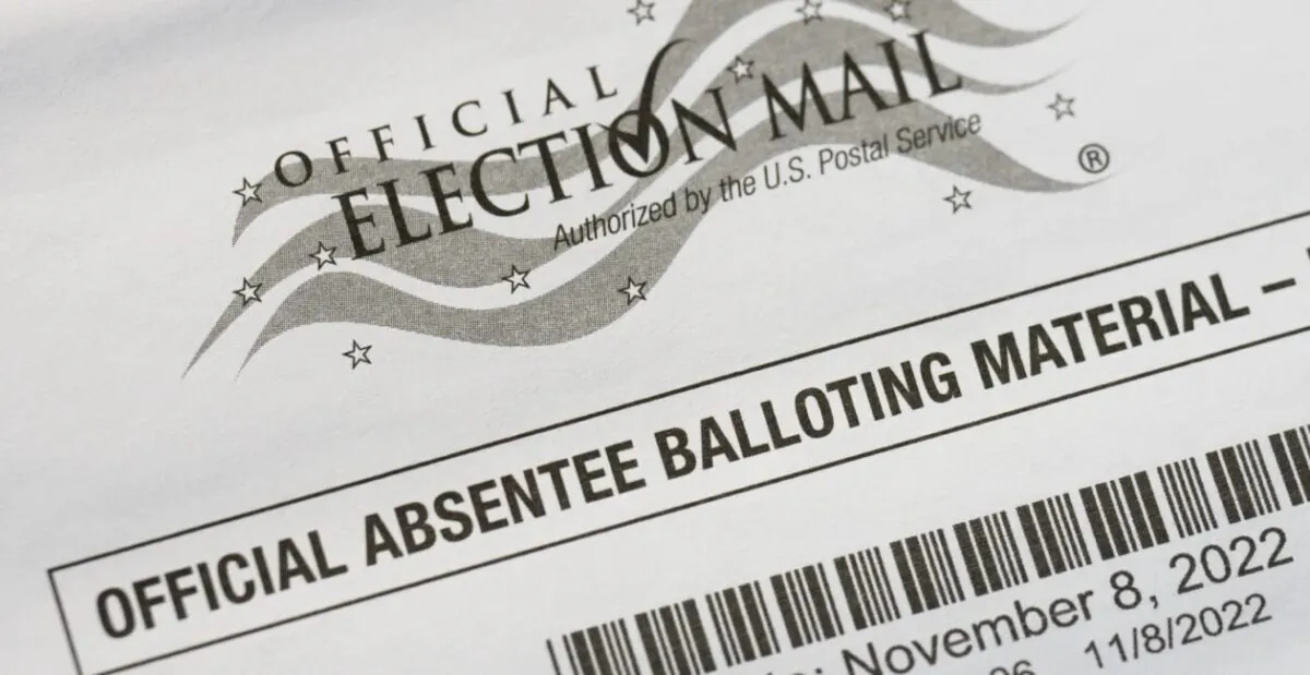 Official absentee ballot issued in Washington, D.C., on Oct. 11, 2022. (Bill Clark/CQ-Roll Call, Inc via Getty Images)