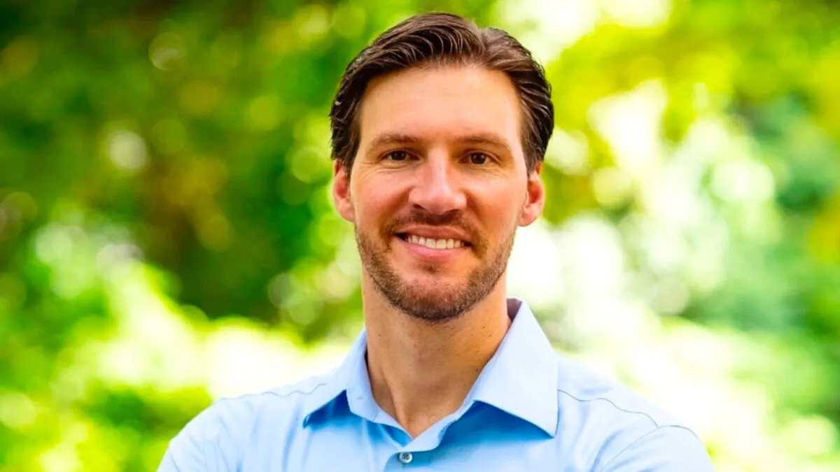 This image provided by Pat Harrigan for Congress, shows Pat Harrigan, a U.S. Army veteran, running against Democratic state Sen. Jeff Jackson for an open U.S. House seat in North Carolina's new 14th District in western Charlotte. (Pat Harrigan for Congress via AP)