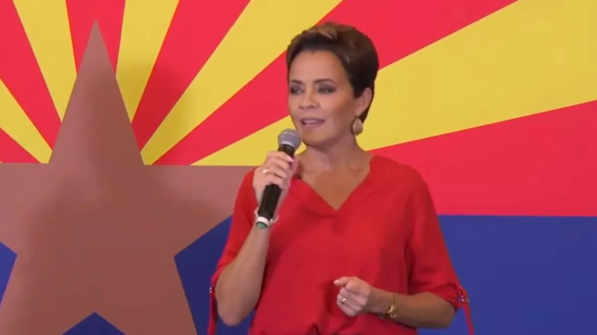 The Republican nominee for governor of Arizona, Kari Lake, speaks at Arizona First Rally in Phoenix, Arizona on Nov. 3, 2022. (NTD)