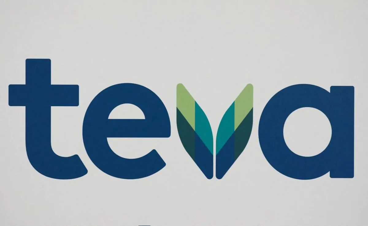 The logo of Teva Pharmaceutical Industries in Tel Aviv, Israel, on Feb. 19, 2019. (Amir Cohen/Reuters)