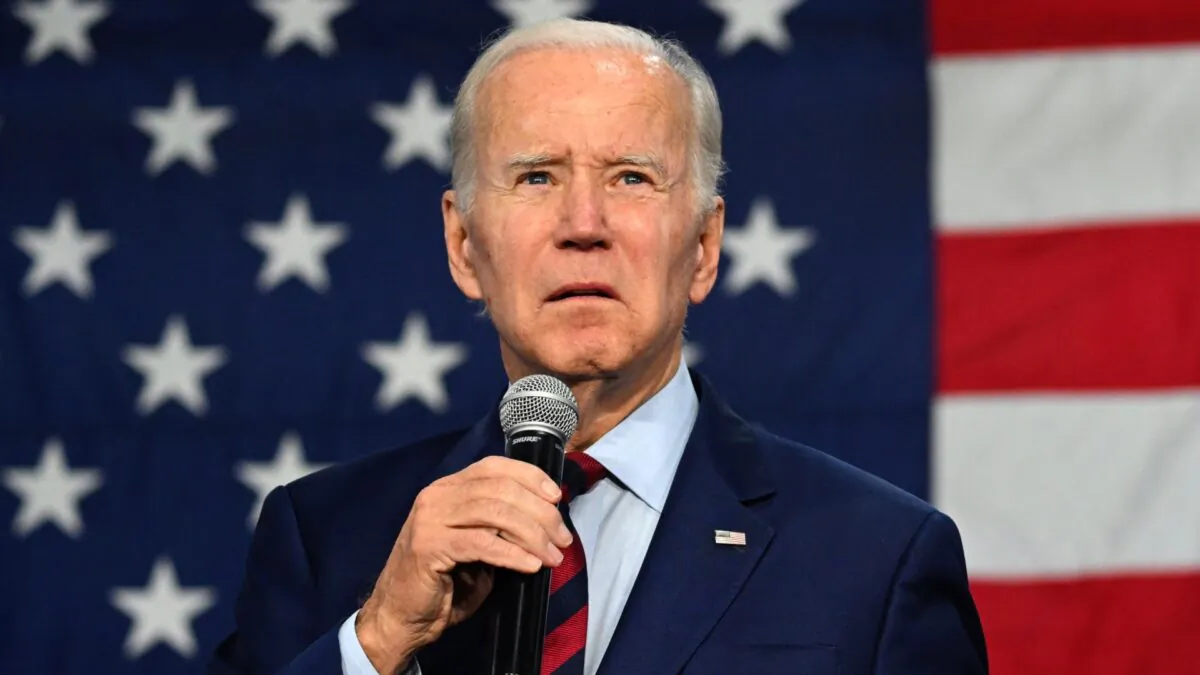 President Joe Biden speaks during an event in support of the re-election campaign of Rep. Mike Levin, at MiraCosta College in Oceanside, Calif., on Nov. 3, 2022. (Saul Loeb/AFP via Getty Images)