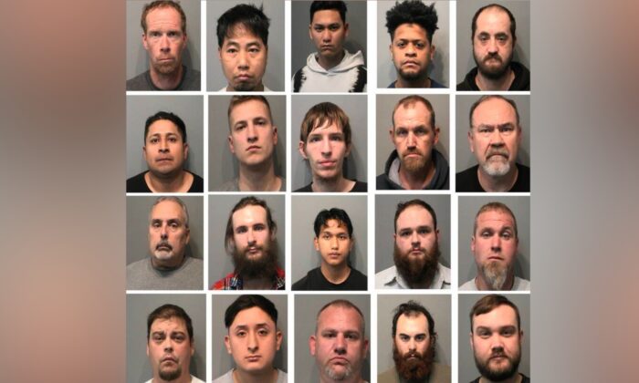 Indiana authorities arrested 20 suspects in a child sex sting operation. (Courtesy of Johnson County Indiana Sheriff's Office)