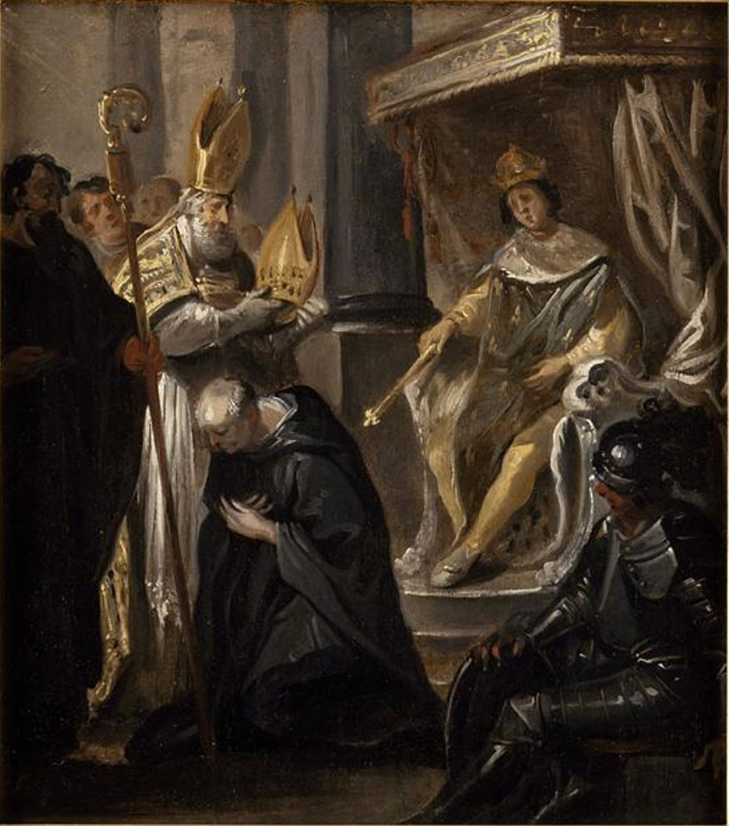 "Suger is made abbot of Saint-Denis," 1630's, by Justus van Egmont.