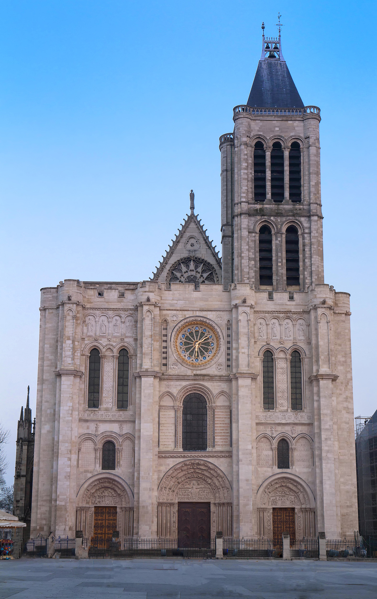 Front façade of the Abbey of Saint-Denis