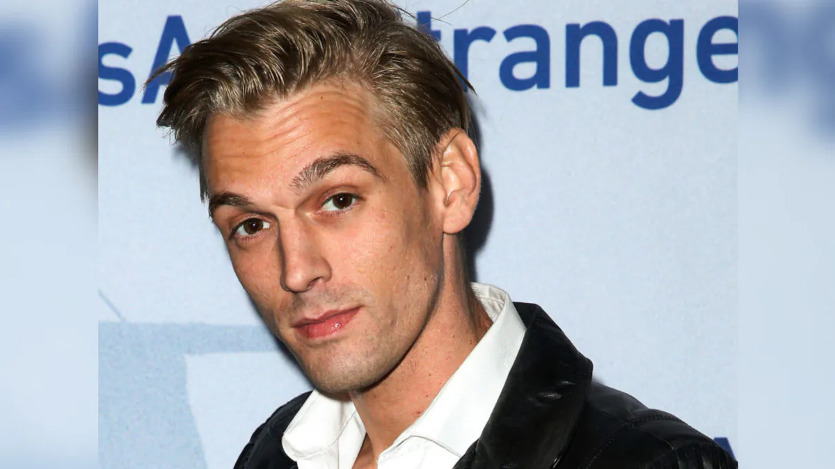 Singer Aaron Carter arrives at a premiere of "Saints & Strangers" at the Saban Theater in Beverly Hills, Calif., on Nov. 9, 2015. (Rich Fury/Invision/AP)