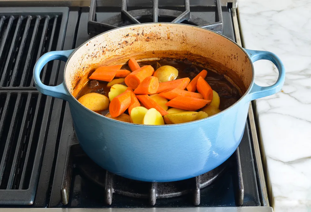 making Beef Stew with Carrots & Potatoes