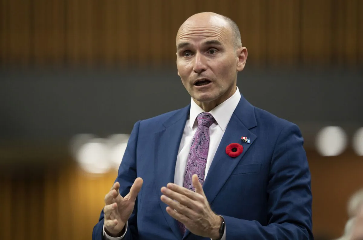 Minister of Health Jean-Yves Duclos rises during question period on Parliament Hill in Ottawa on Oct. 31, 2022. (Adrian Wyld/The Canadian Press)