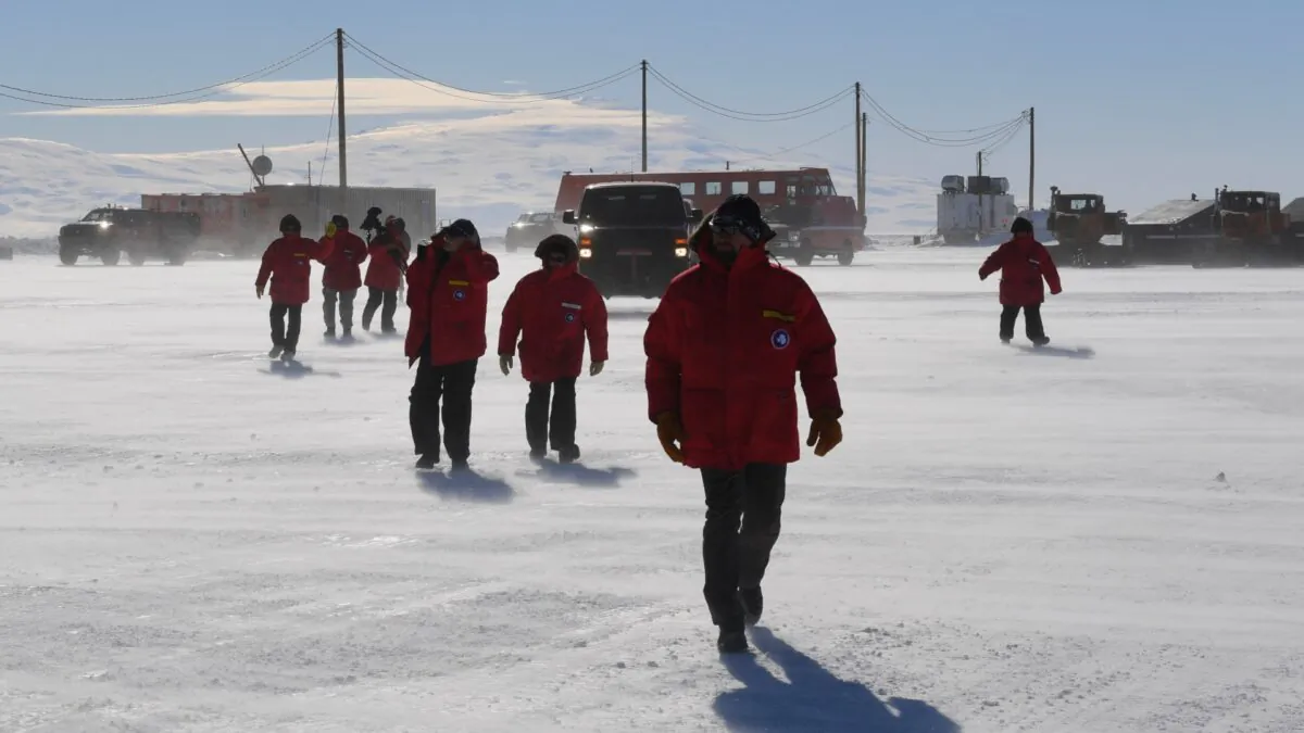 Staff at McMurdo Station in Antarctica on Nov. 11, 2016. (Mark Ralston/AFP via Getty Images)