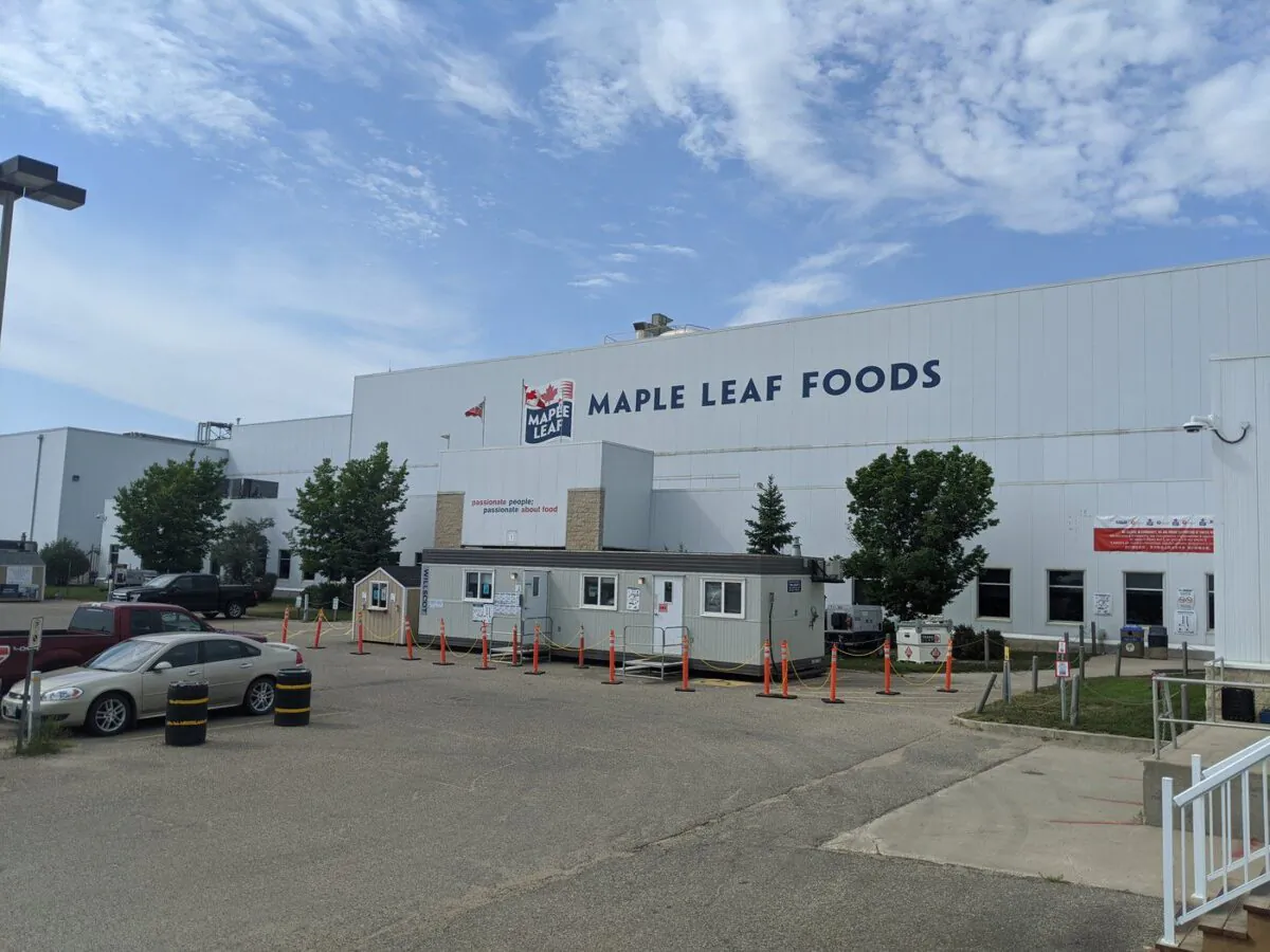 A Maple Leaf Foods plant is shown in Brandon, Man., in this 2020 handout photo. (The Canadian Press/HO - Maple Leaf Foods)
