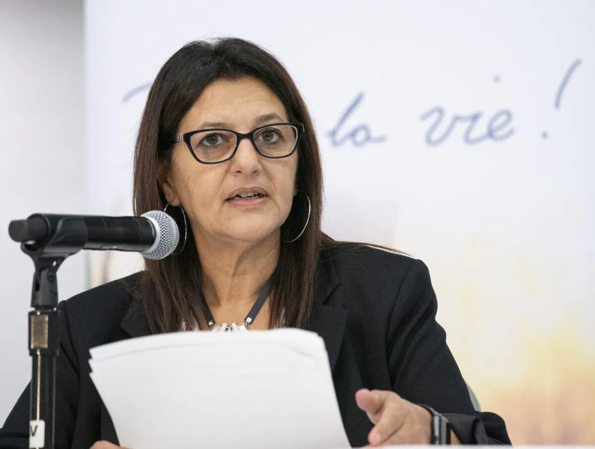 Coroner Gehane Kamel speaks during a news conference in Trois-Rivieres, Que., Oct. 5, 2021. (The Canadian Press/Ryan Remiorz)

