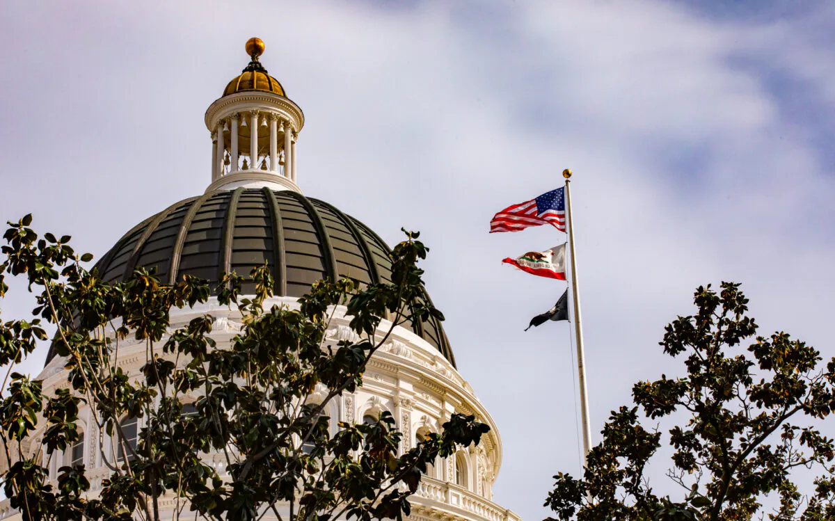 The California State Capitol building in Sacramento on April 18, 2022. (John Fredricks/The Epoch Times)