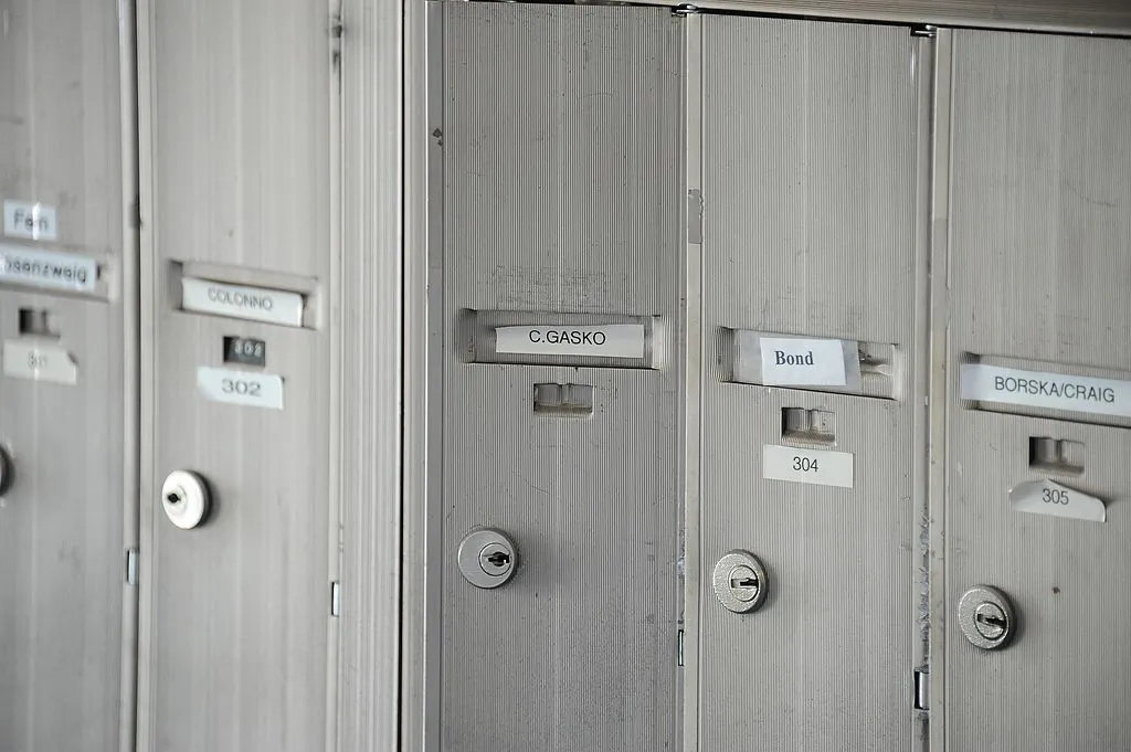 View of the mail box of an apartment in Santa Monica, Calif., on June 23, 2011. (Gabriel Bouys/AFP via Getty Images)