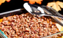 Sweet Potato Casserole with Pecan Topping