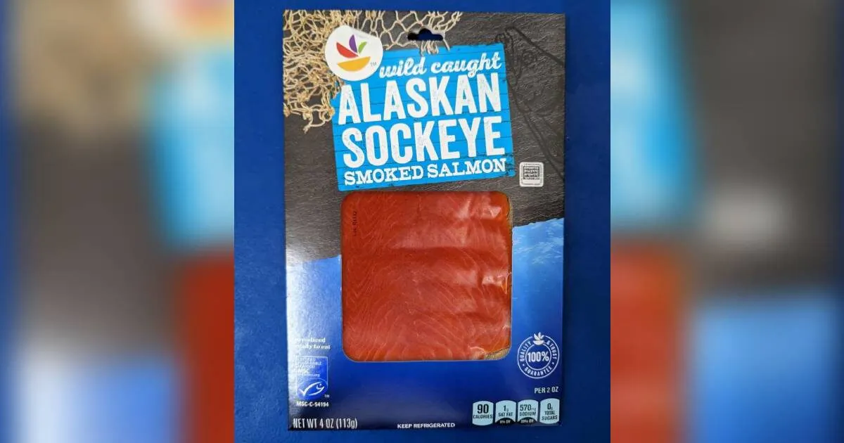 Giant Food Private Label Sockeye Smoked Salmon. (U.S. Food and Drug Administration)
