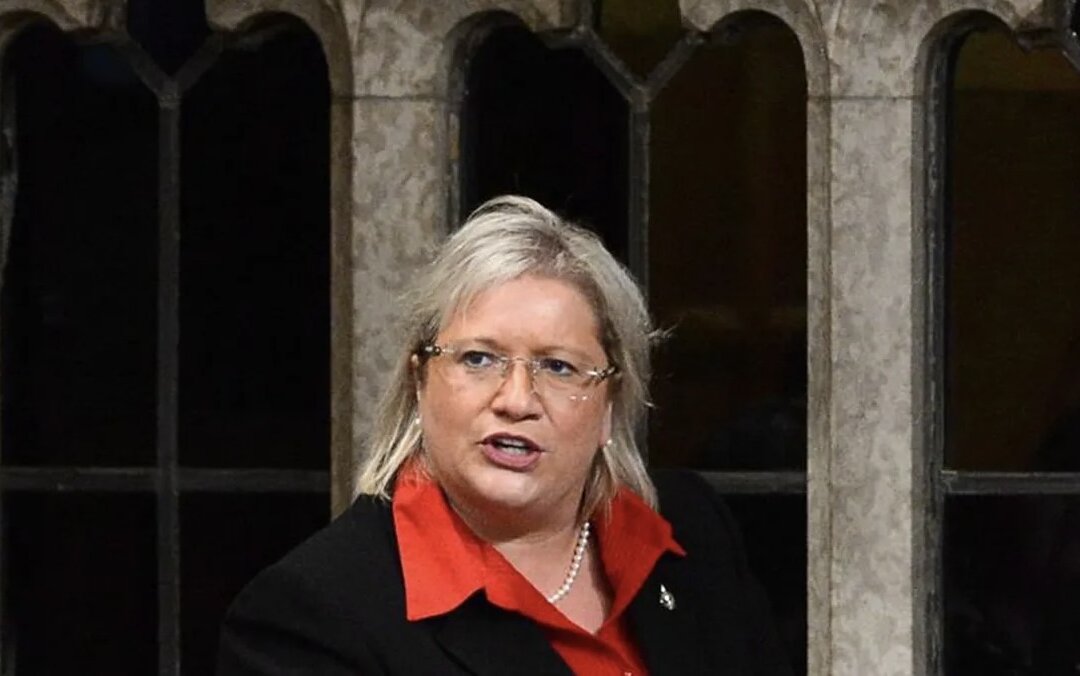 Yvonne Jones, then newly elected Liberal MP from Newfoundland and Labrador, asks a question during question period in the House of Commons on Parliament Hill in Ottawa on June 4, 2013. (The Canadian Press/Sean Kilpatrick)