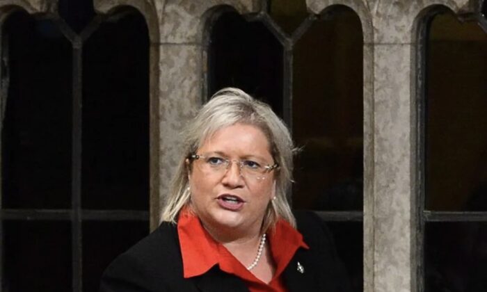 Yvonne Jones, then the newly elected Liberal MP from Newfoundland and Labrador, asks questions in the House of Commons on Parliament Hill in Ottawa, June 4, 2013. (The Canadian Press/Sean Kilpatrick)