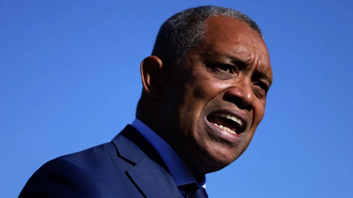 District of Columbia Attorney General Karl Racine speaks during a news conference on Capitol Hill in Washington on Dec. 14, 2021. (Alex Wong/Getty Images)