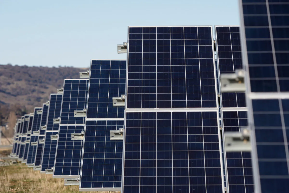 The Royalla Solar Farm as seen in Canberra, Australia, on June 28, 2016. (Lisa Maree Williams/Getty Images)