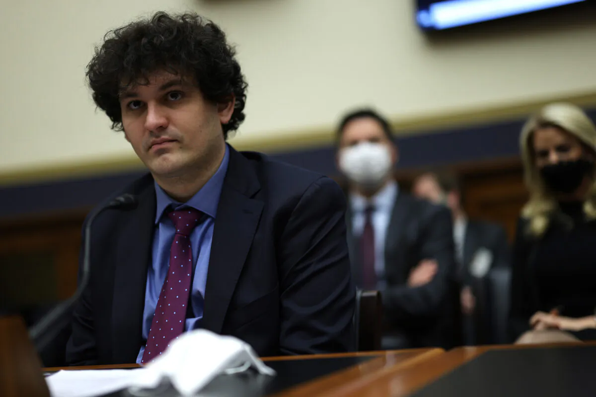 Then-CEO of FTX Sam Bankman-Fried testifies during a hearing before the House Financial Services Committee on Capitol Hill, in Washington, on Dec. 8, 2021. (Alex Wong/Getty Images)