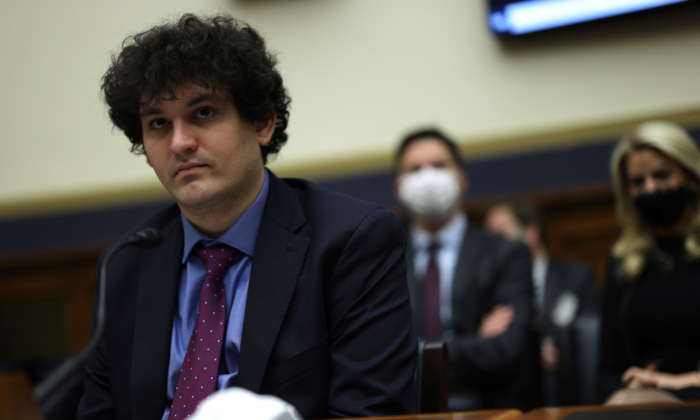 Then CEO of FTX Sam Bankman-Fried testifies during a hearing before the House Financial Services Committee on Capitol Hill, in Washington, on Dec. 8, 2021. (Alex Wong/Getty Images)