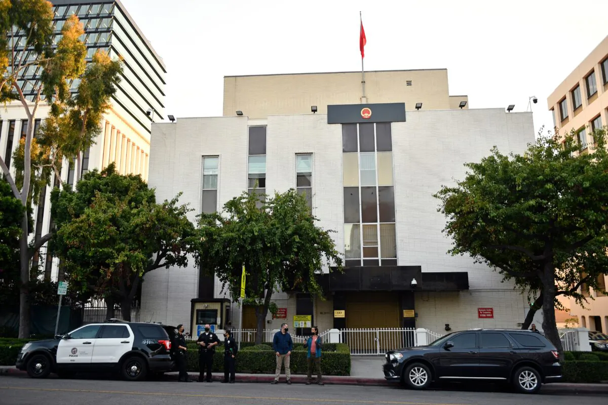 China's consulate in Los Angeles on June 4, 2021. (Patrick T. Fallon/AFP via Getty Images)
