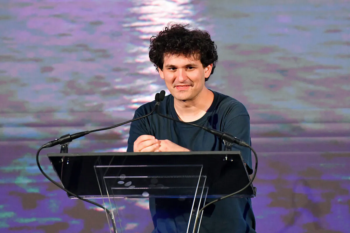 Sam Bankman-Fried speaks on stage at Casa Cipriani in New York City, on June 23, 2022. (Craig Barritt/Getty Images for CARE For Special Children )