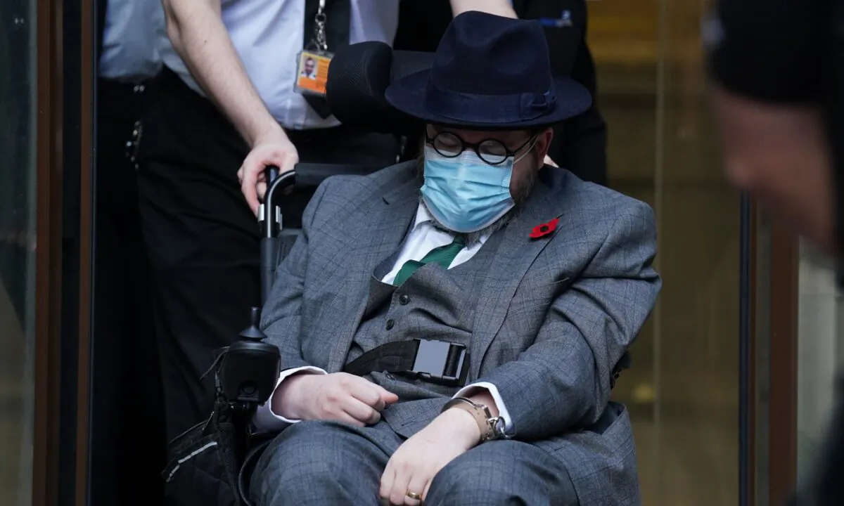 Nicholas Rossi, whose aliases include Arthur Knight and Nicholas Alahverdian, leaves Edinburgh Sheriff And Justice Of The Peace Court in Scotland on Nov. 11, 2022. (Andrew Milligan/PA Media)