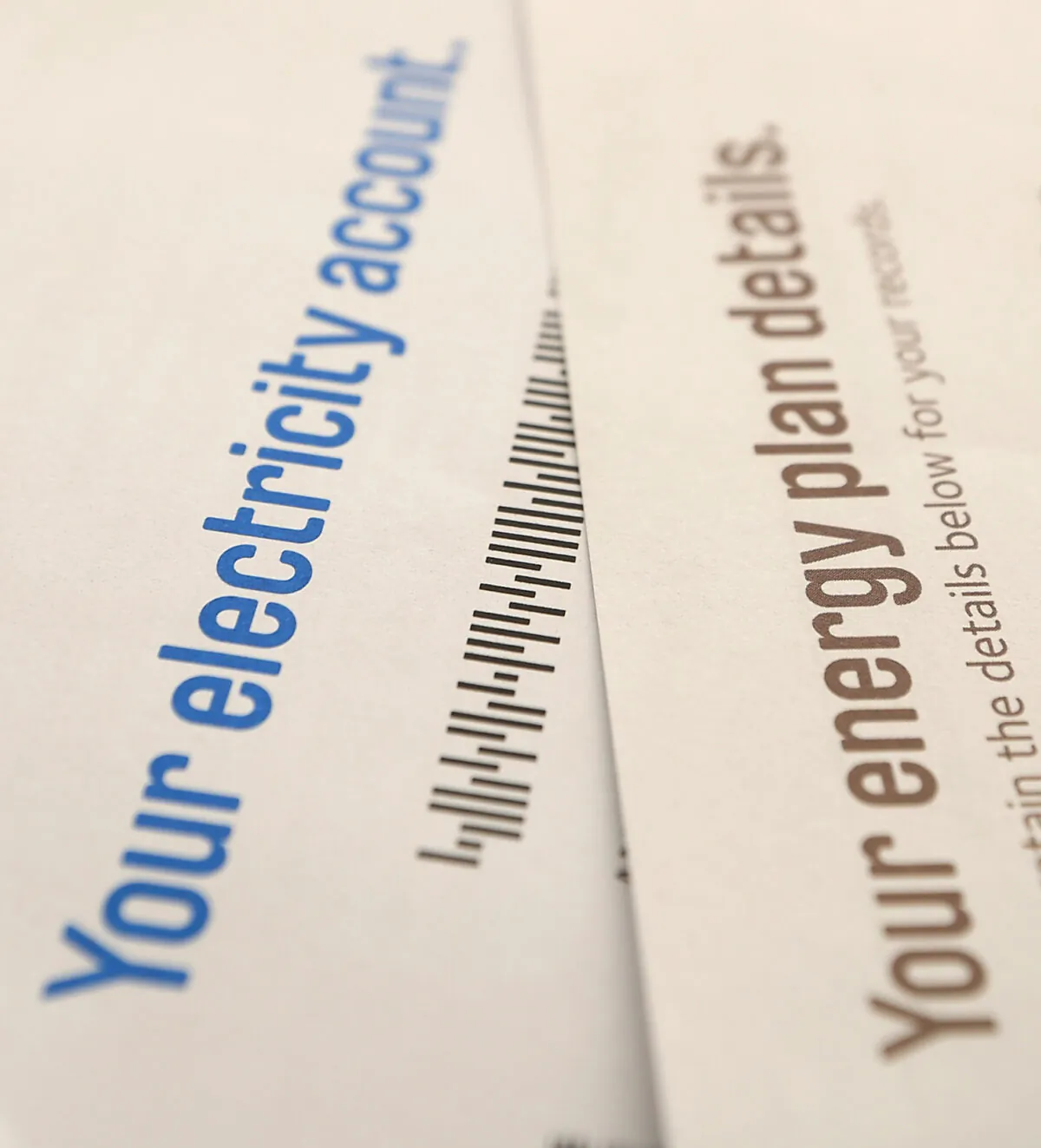 A close up of a power bill in Melbourne, Australia, on Oct. 22, 2012. (Quinn Rooney/Getty Images)
